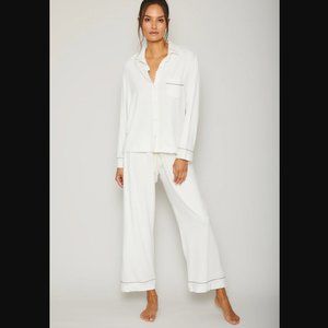Pour Les Femmes Bamboo Pajama Set in Cream
